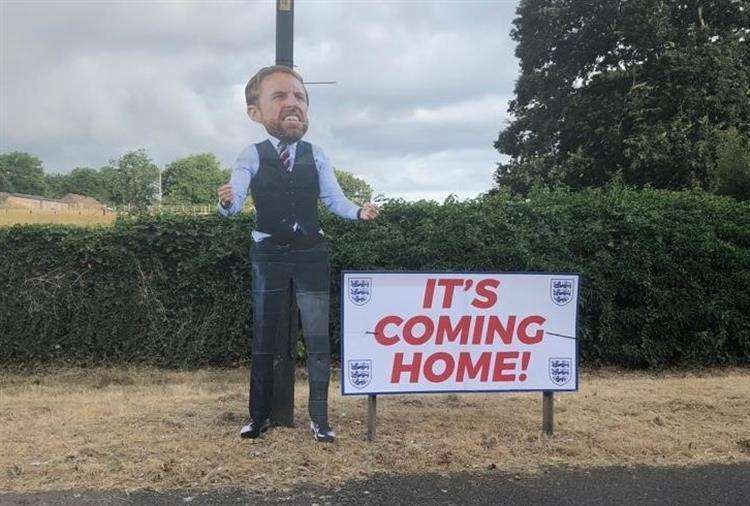 A Gareth Southgate billboard has appeared in Leybourne. Picture: Bob Ulph (2957770) (2991388)