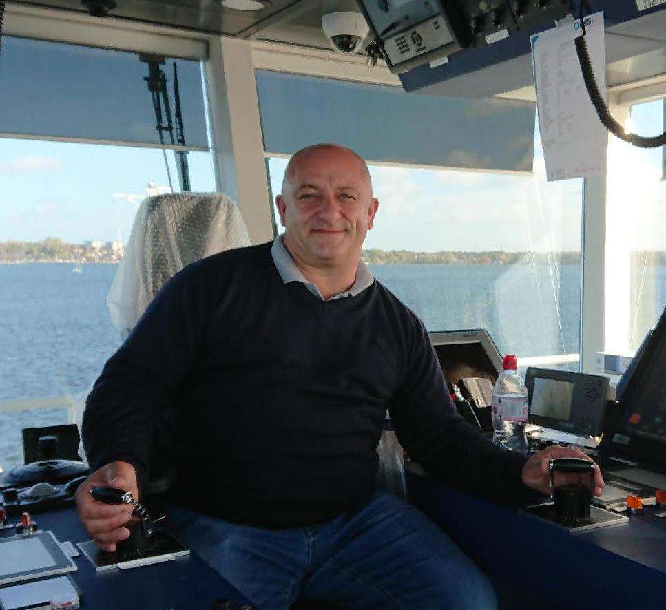Alec Argent at the helm