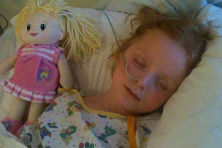 Charmaine Kember's daughter Annabelle lies desperately ill in hospital