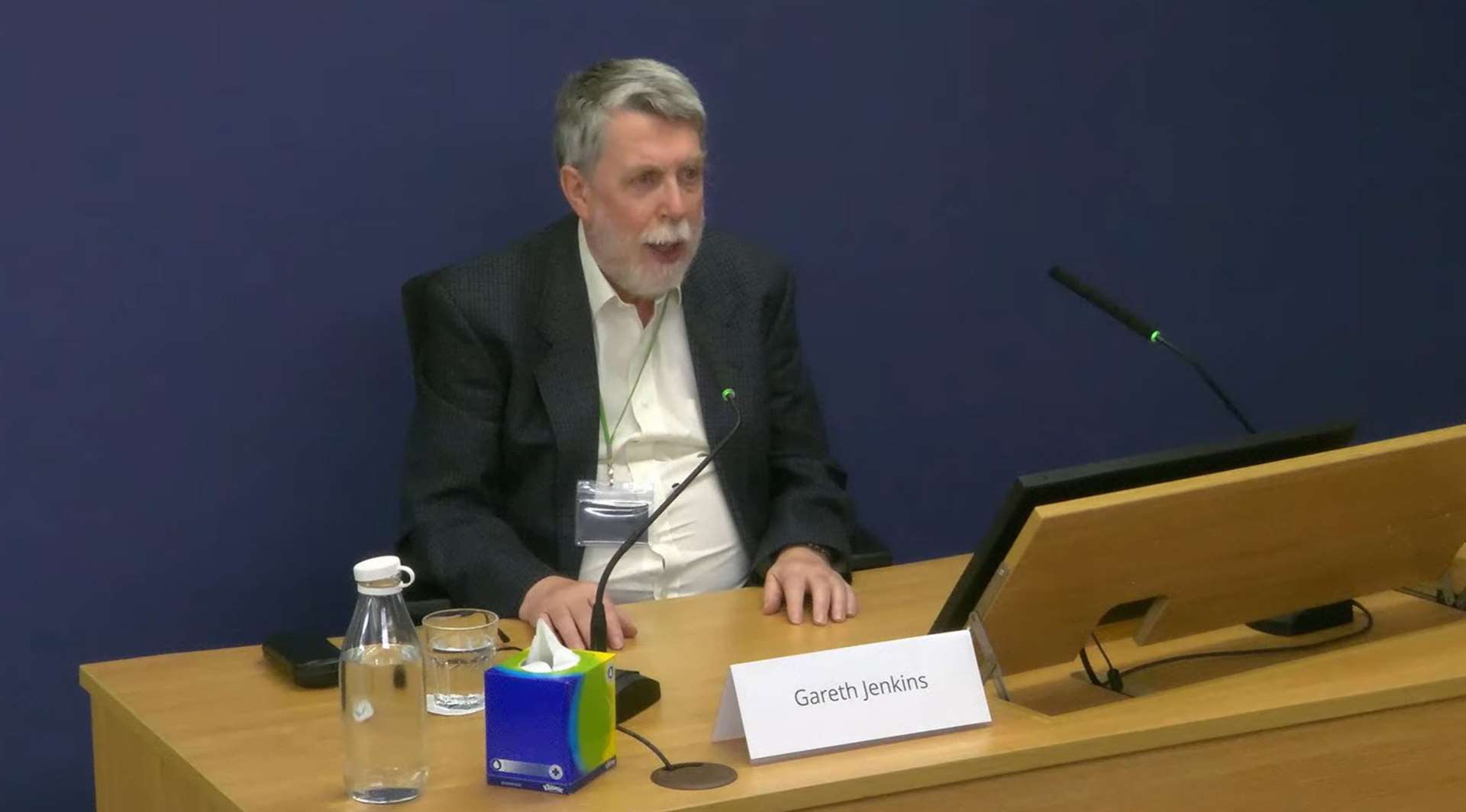 Screen grab of former Fujitsu engineer Gareth Jenkins giving evidence to the Post Office Horizon IT Inquiry at Aldwych House in central London (Post Office Horizon IT Inquiry/PA)