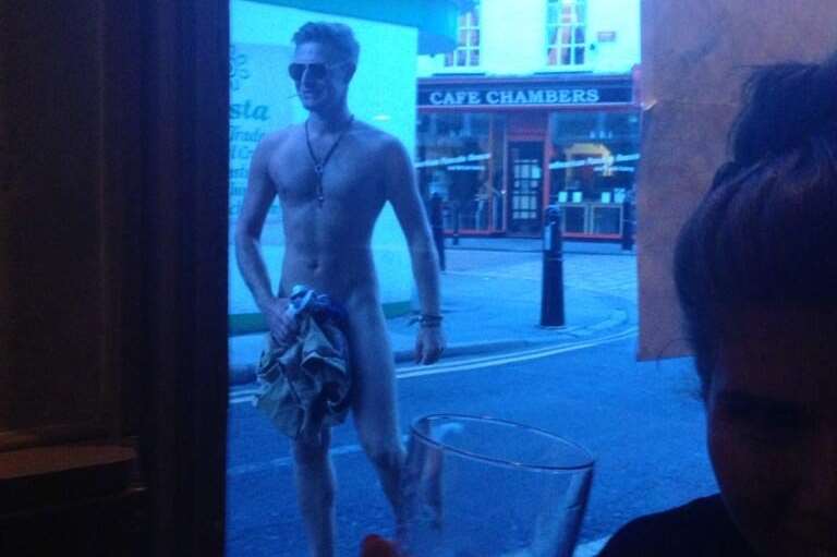 Naked man captured on camera in Canterbury. Pic via @Kent_999s