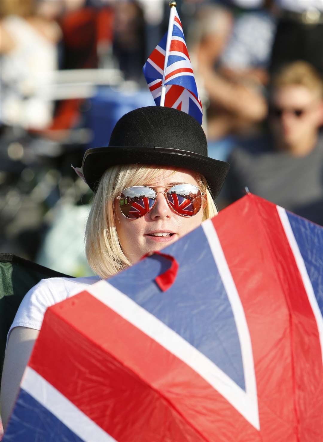 feeling patriotic at the Leeds Castle Classical Concert. Picture: Andy Jones