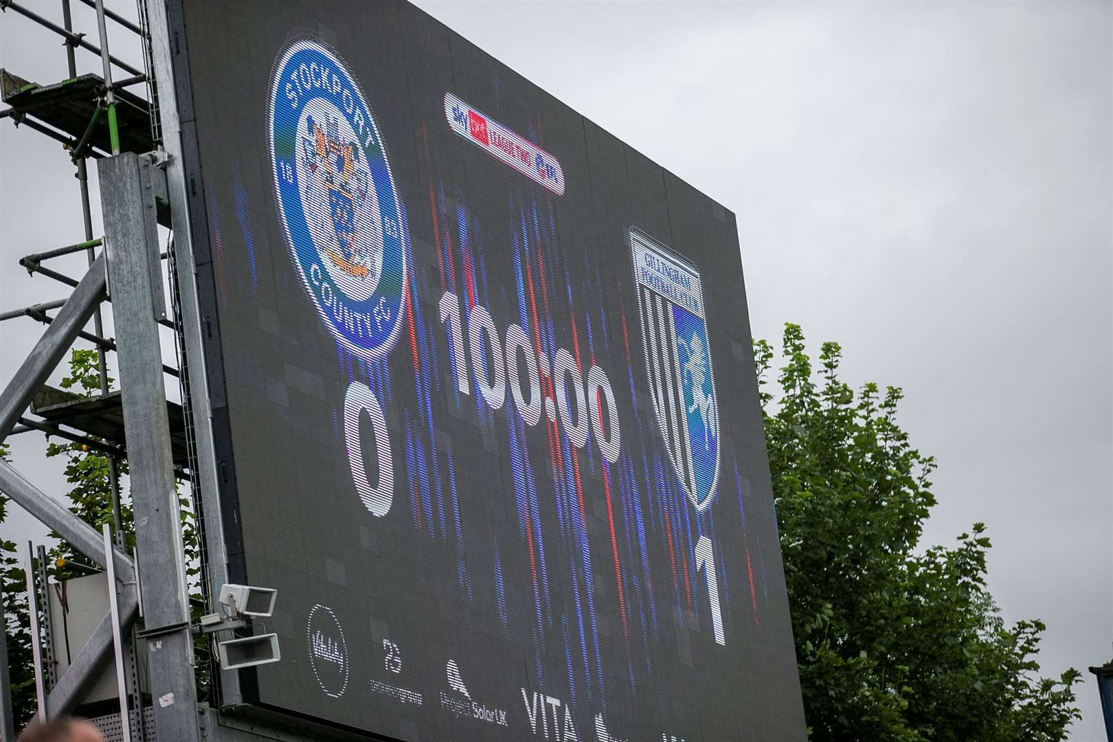 Gillingham’s game at Stockport was the first since new time-keeping regulations came into force Picture: @Julian_KPI