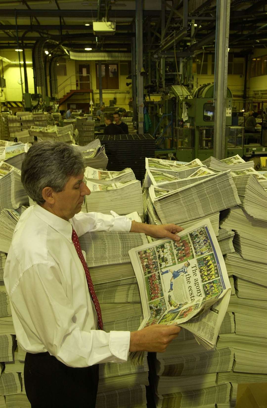 Ron Green in the press hall at the KM headquarters in Larkfield