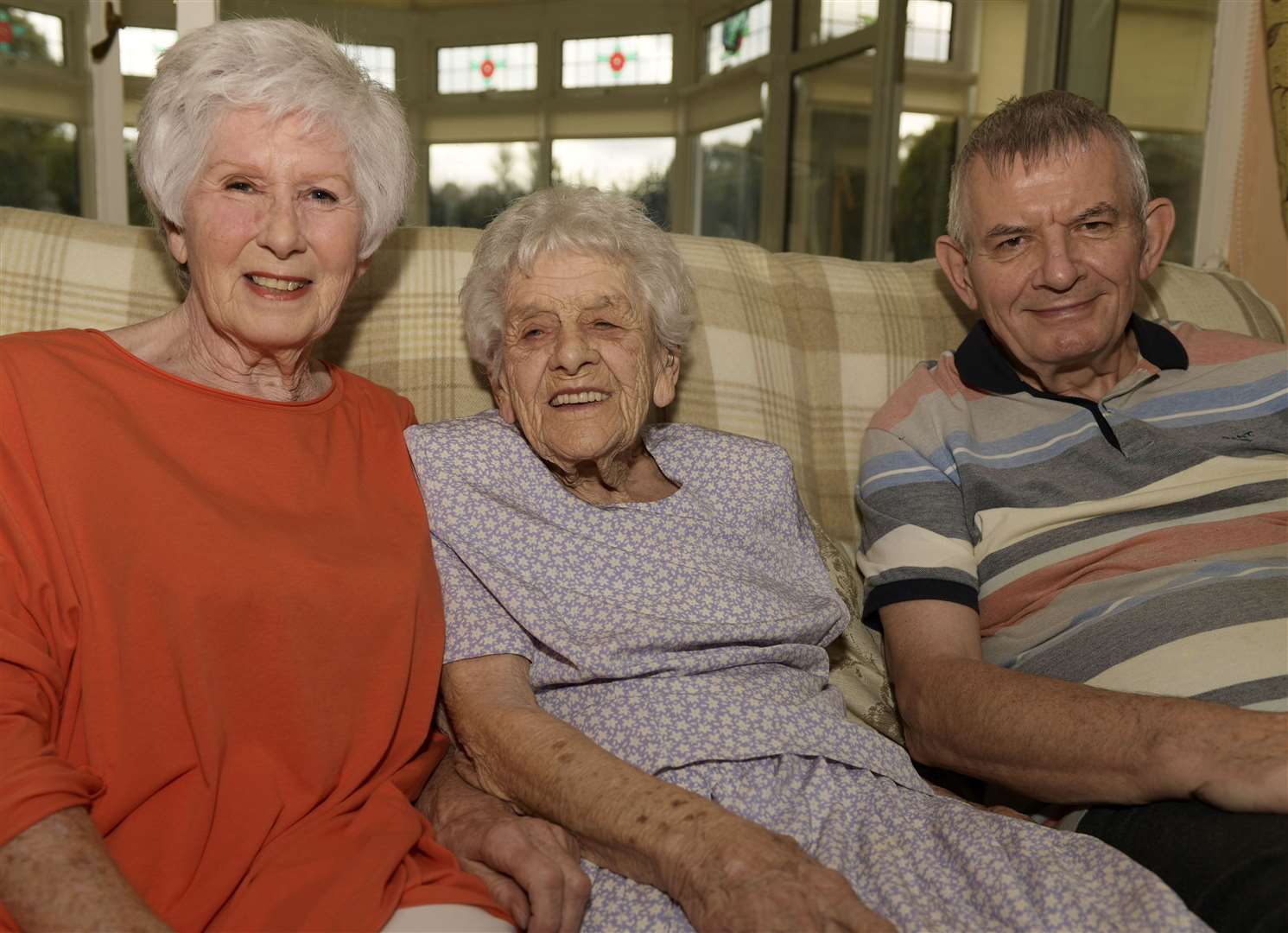 From left: Julia's daughter Pam Carr-Hurdwell, Julia Carr, and her son-in-law Jonno Carr-Hurdwell