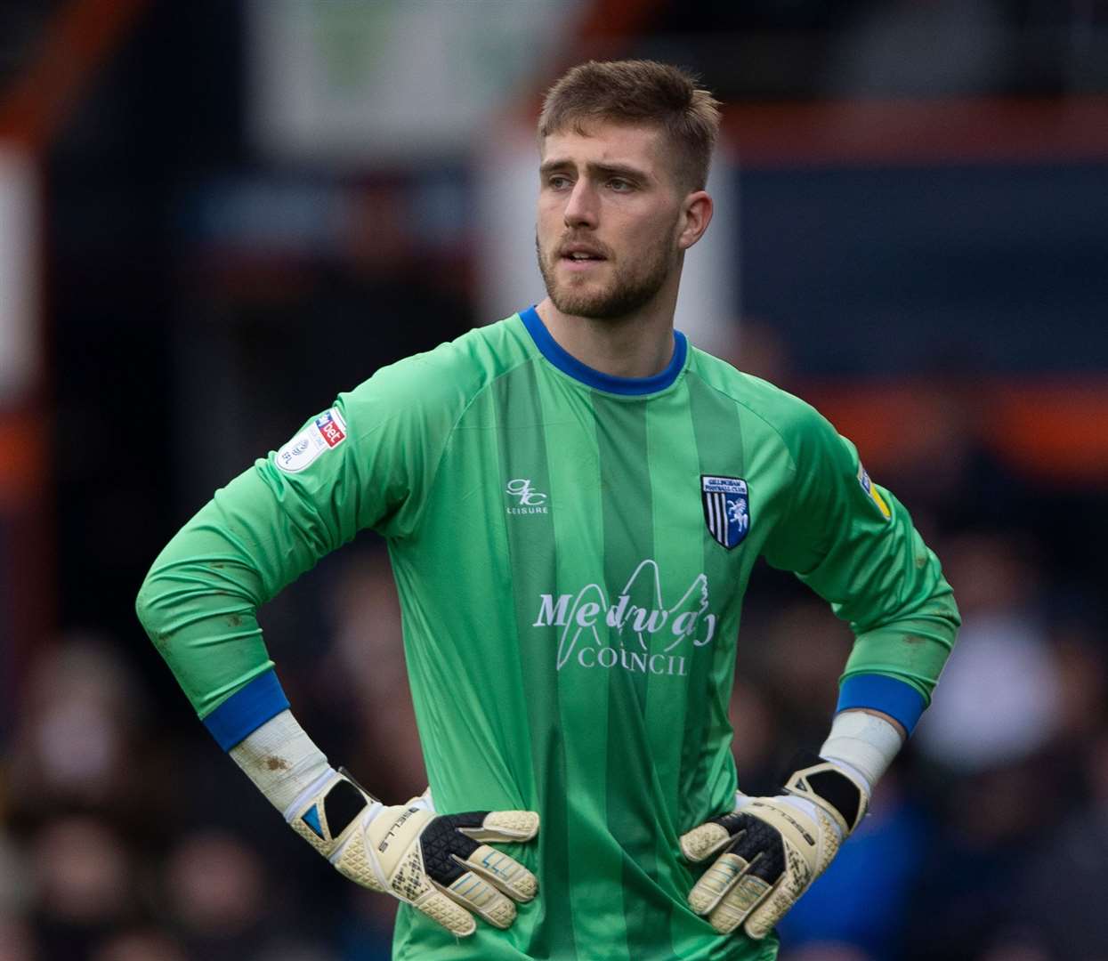 Gillingham goalkeeper Tomas Holy made his 99th appearance for the club at Luton Picture: Ady Kerry