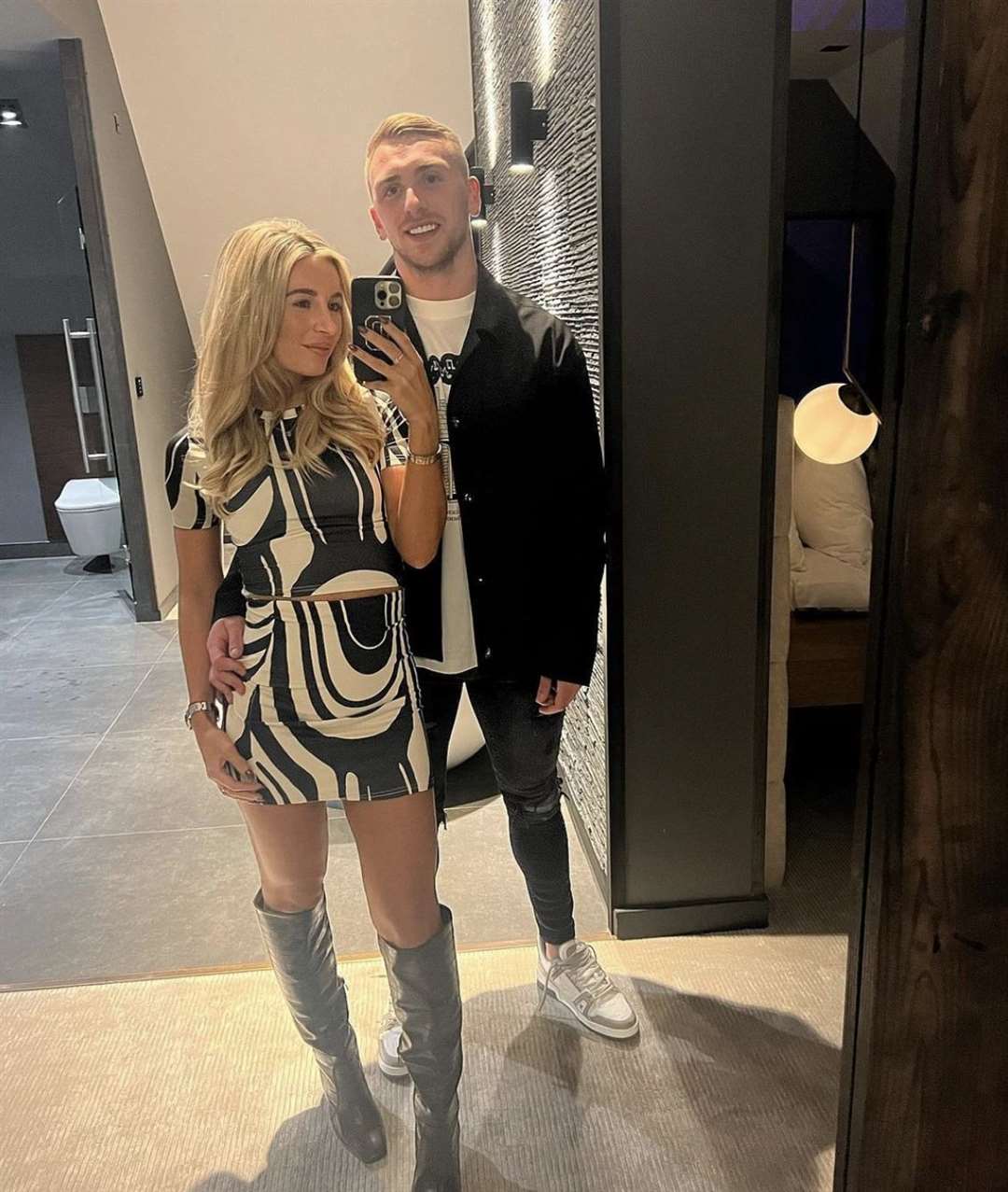 Dani Dyer and West Ham star Jarrod Bowen enjoy anniversary at The Cave ...