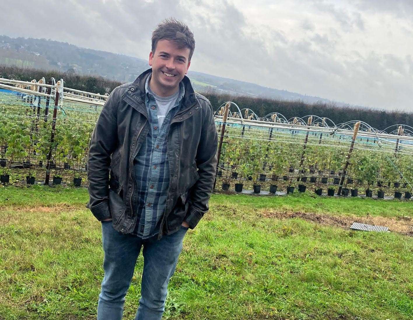 Cllr Tom Cannon at work at his farm business