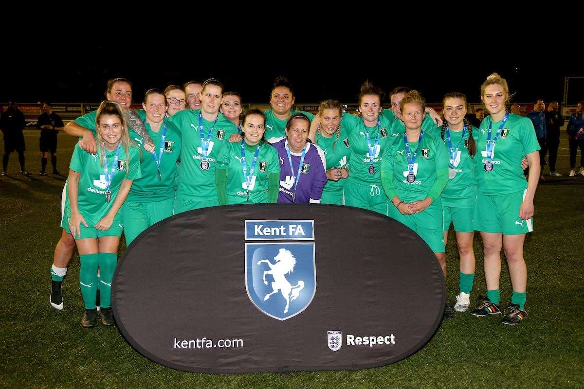 Kent Women's Plate Final runners-up Cray Valley (PM) Ladies Picture: PSP Images