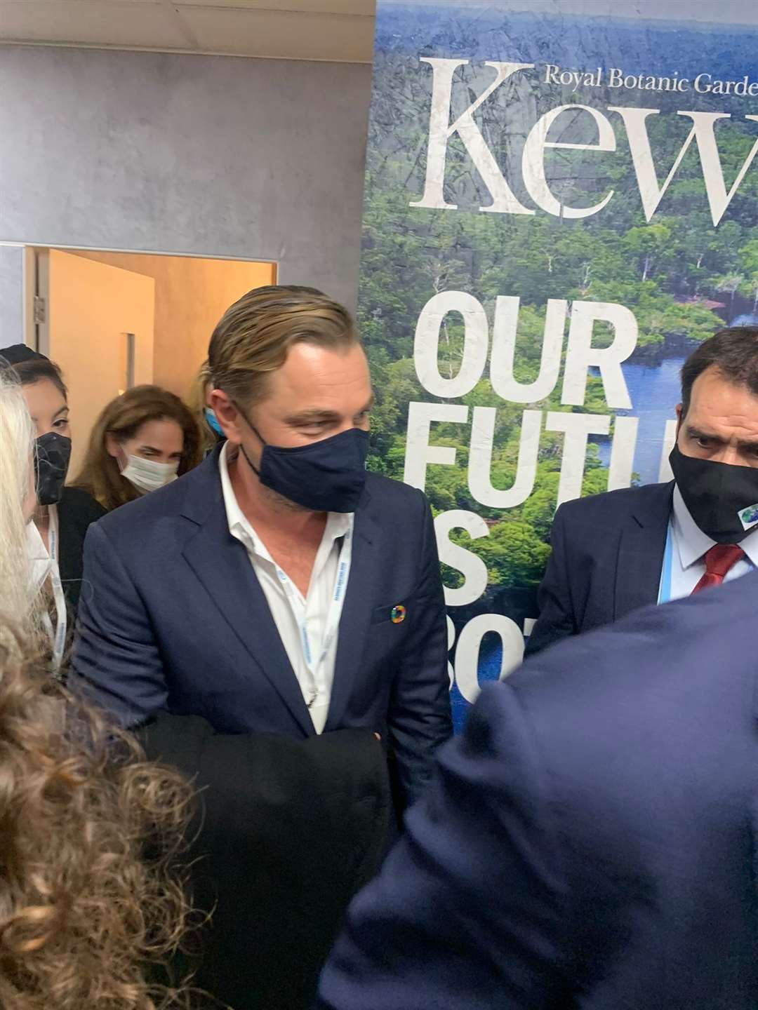 DiCaprio attends the Kew stand (Heather McLeod, RBG Kew/PA)