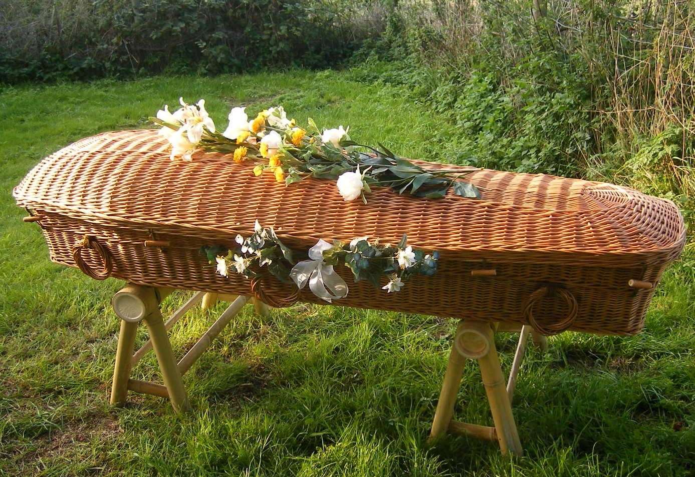 Eco type coffins are used at such sites. Stock picture