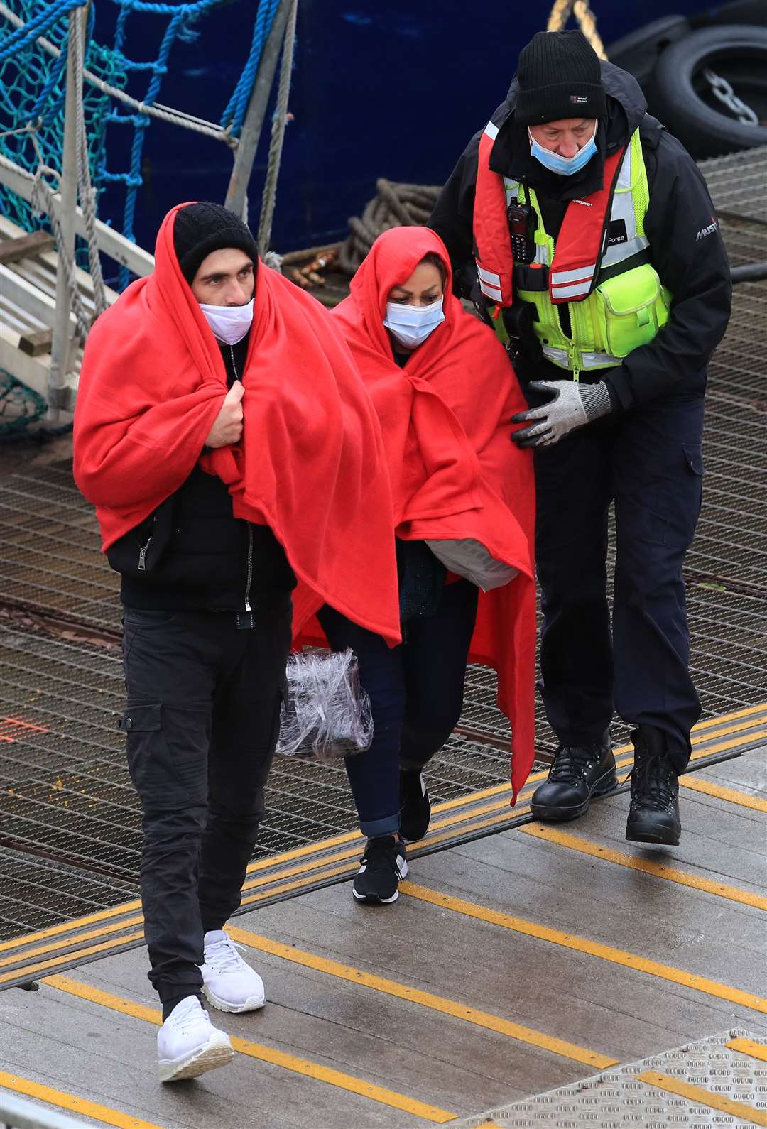 A number of adults were among those brought in to Dover (Gareth Fuller/PA)