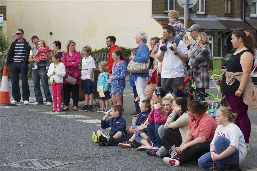 Some of the people who lined the route during last year's Sittingbourne Carnival.