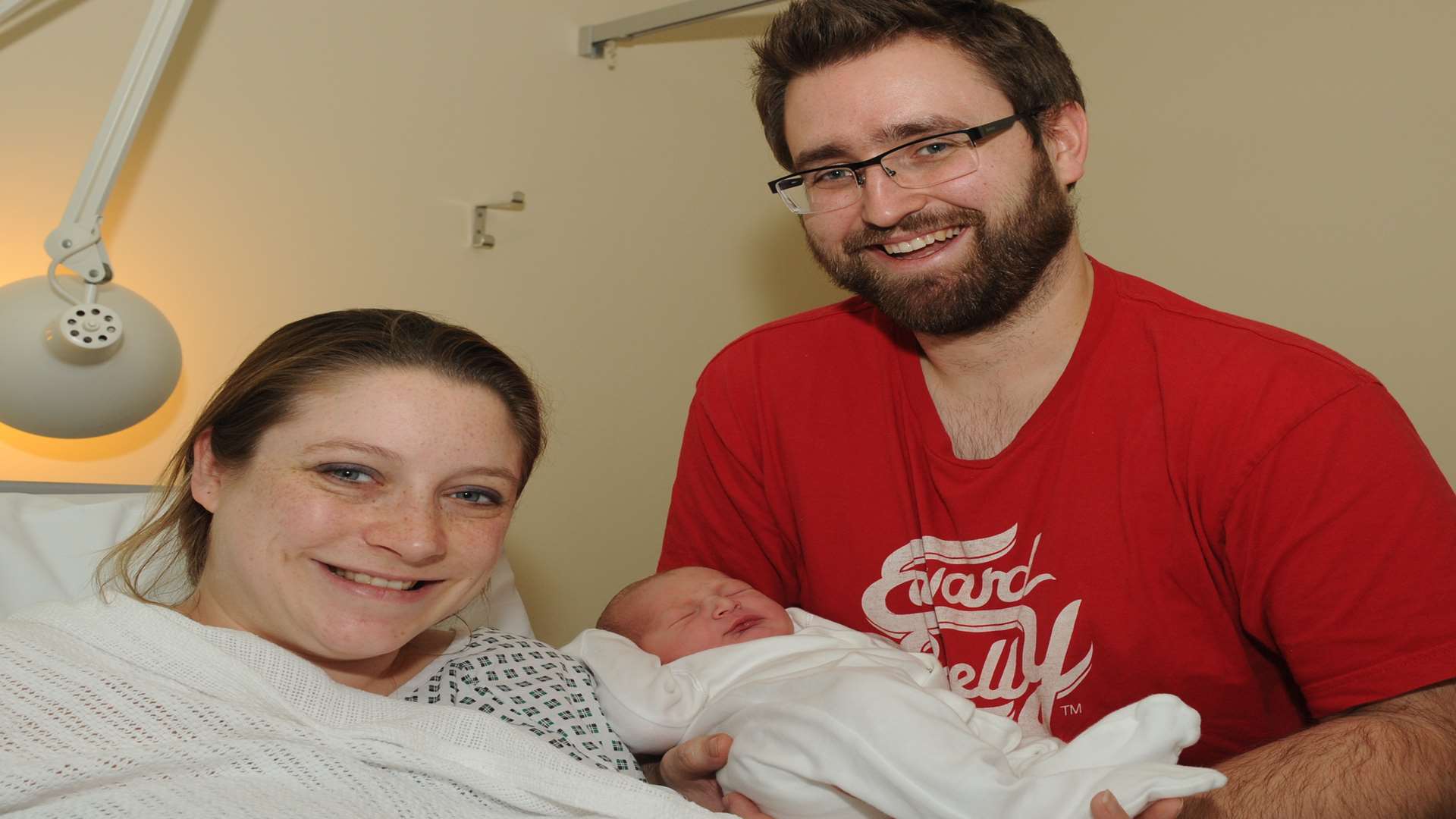 Kerry and Philip Martin with baby Oliver James Martin. B: 1.55am W: 9lb 3oz