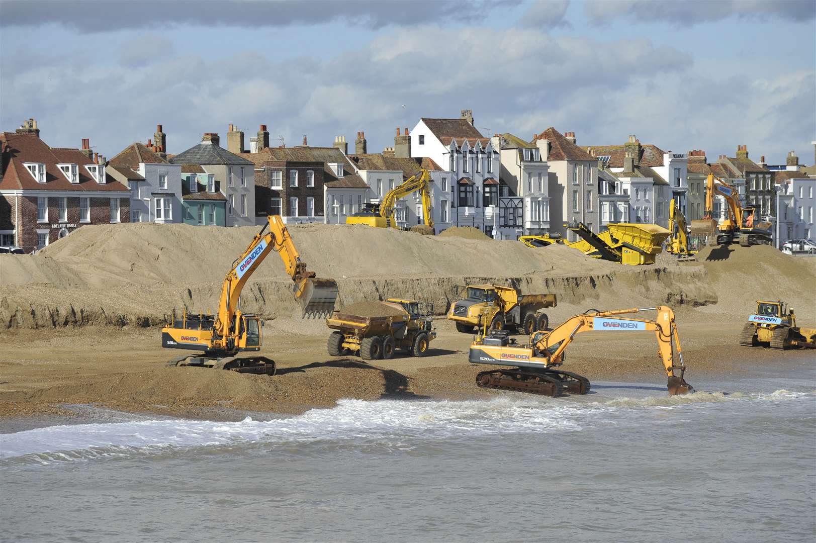 Sea defence works on Deal beach being carried out in 2013 Picture: Tony Flashman
