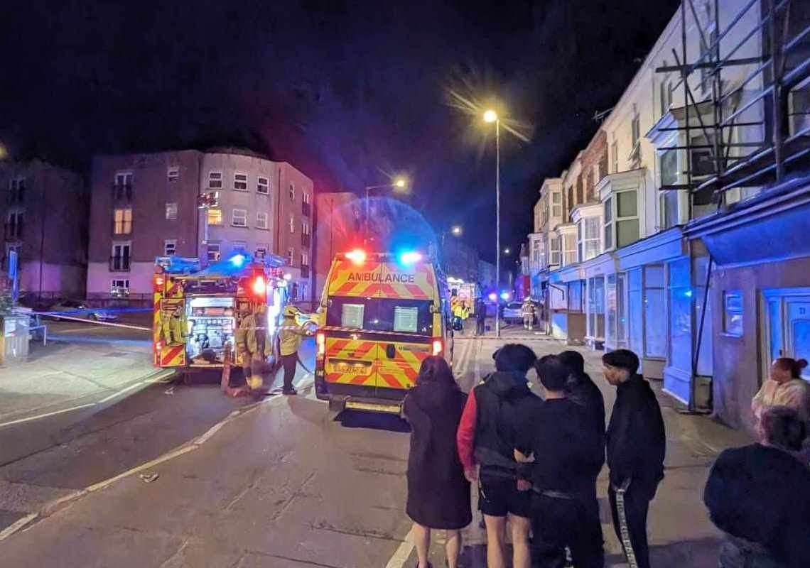 Emergency services were called to TY-8 in Margate just after midnight. Picture: Roy Foord