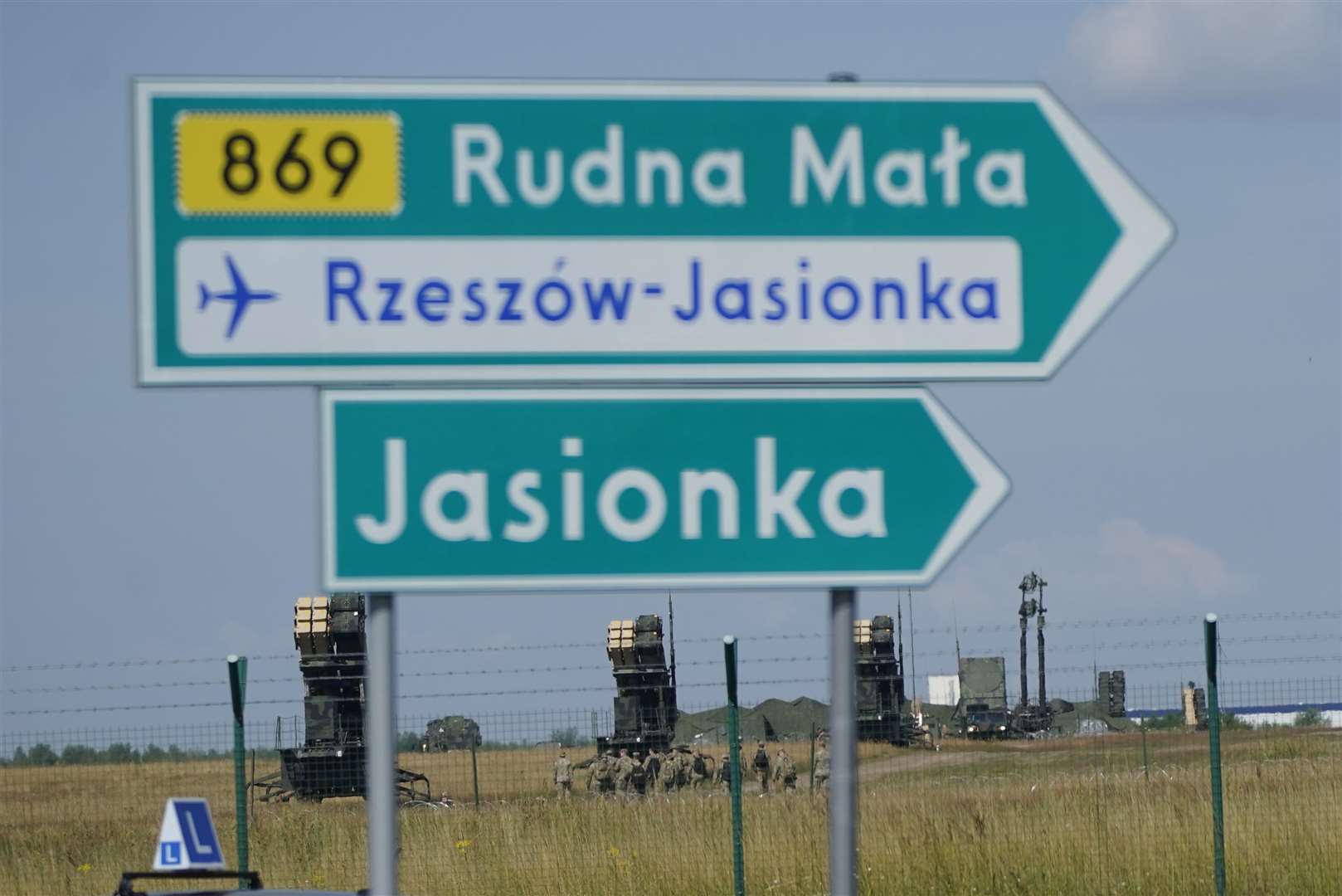 Anti-aircraft defences at Rzeszow airport in Poland, where Taoiseach Micheal Martin flew from after leaving Ukraine (Niall Carson/PA)