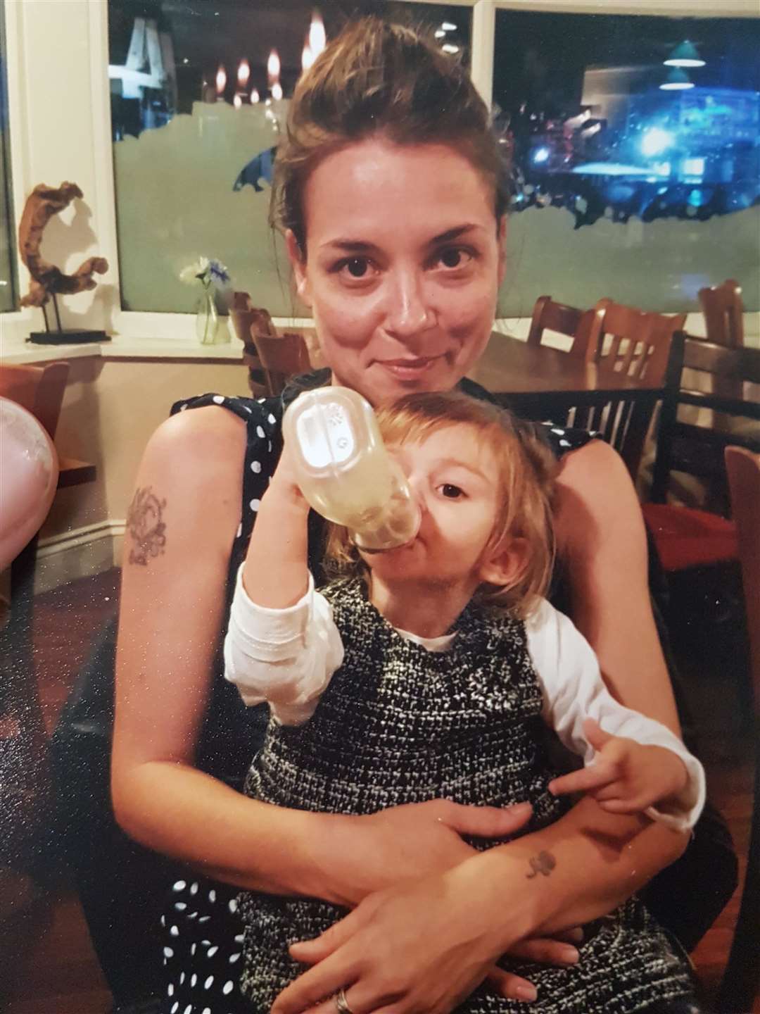 Pippa Knight with her mum Paula Parfitt. Picture: SPUC