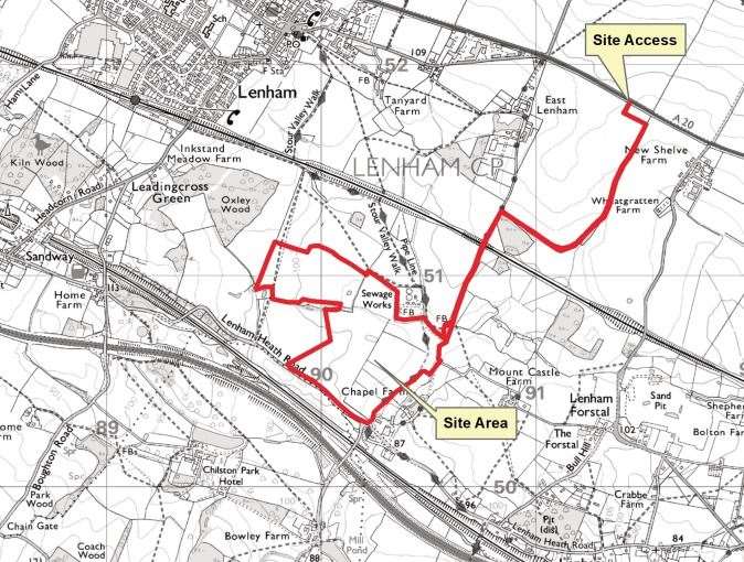 Chapel Farm in Lenham has been earmarked for a quarry, next to a huge proposed development Picture: KCC