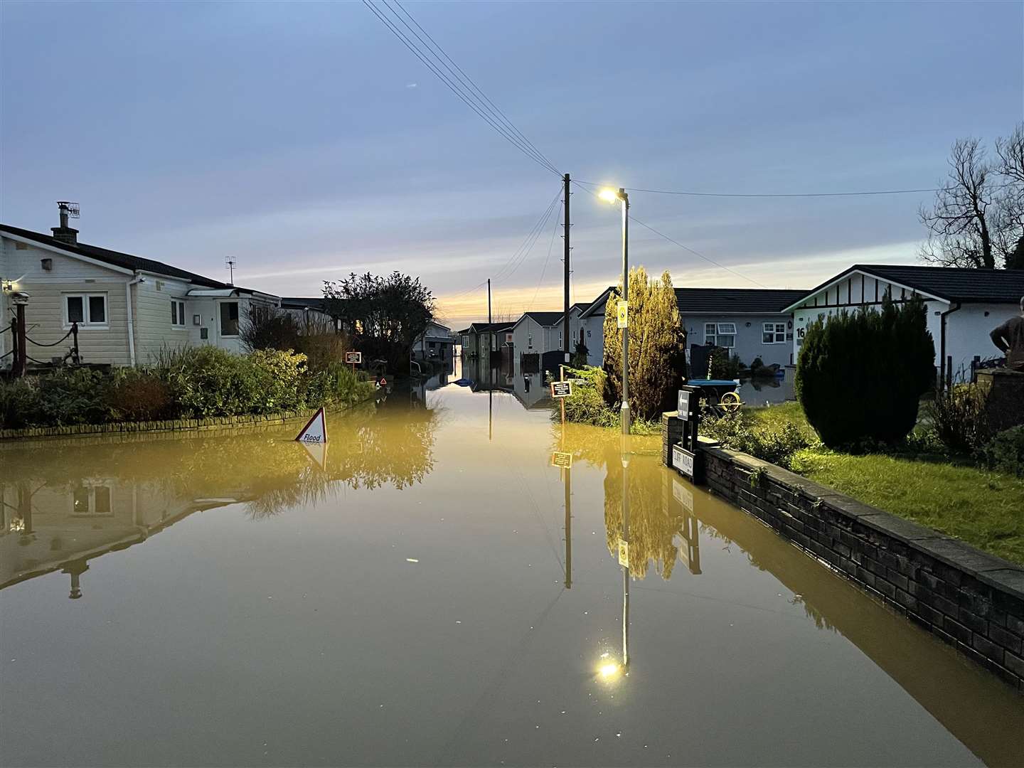 Flooding from the River Trent has also affected houses (Callum Parke/PA)