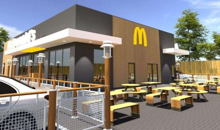 An illustrative image of a proposed drive-thru McDonald's restaurant in Manston Road, Ramsgate. Pic: McDonald's