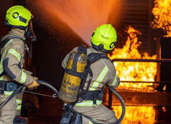 Three fire engines were called to a suspected car arson in Sheerness. Picture: Stock