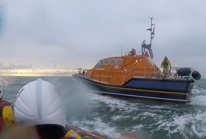 The RNLI's Ramsgate lifeboat was also called to the rescue off the coast of Deal. Picture: RNLI/Christopher Winslade