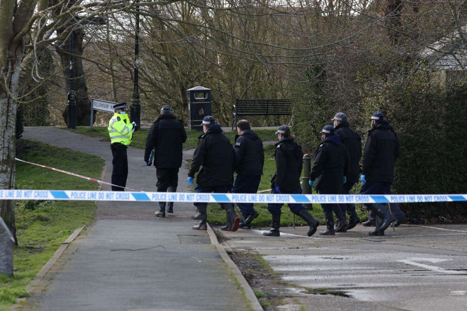 Police searched in Sandwich as part of investigation earlier this year. Picture: UKNiP