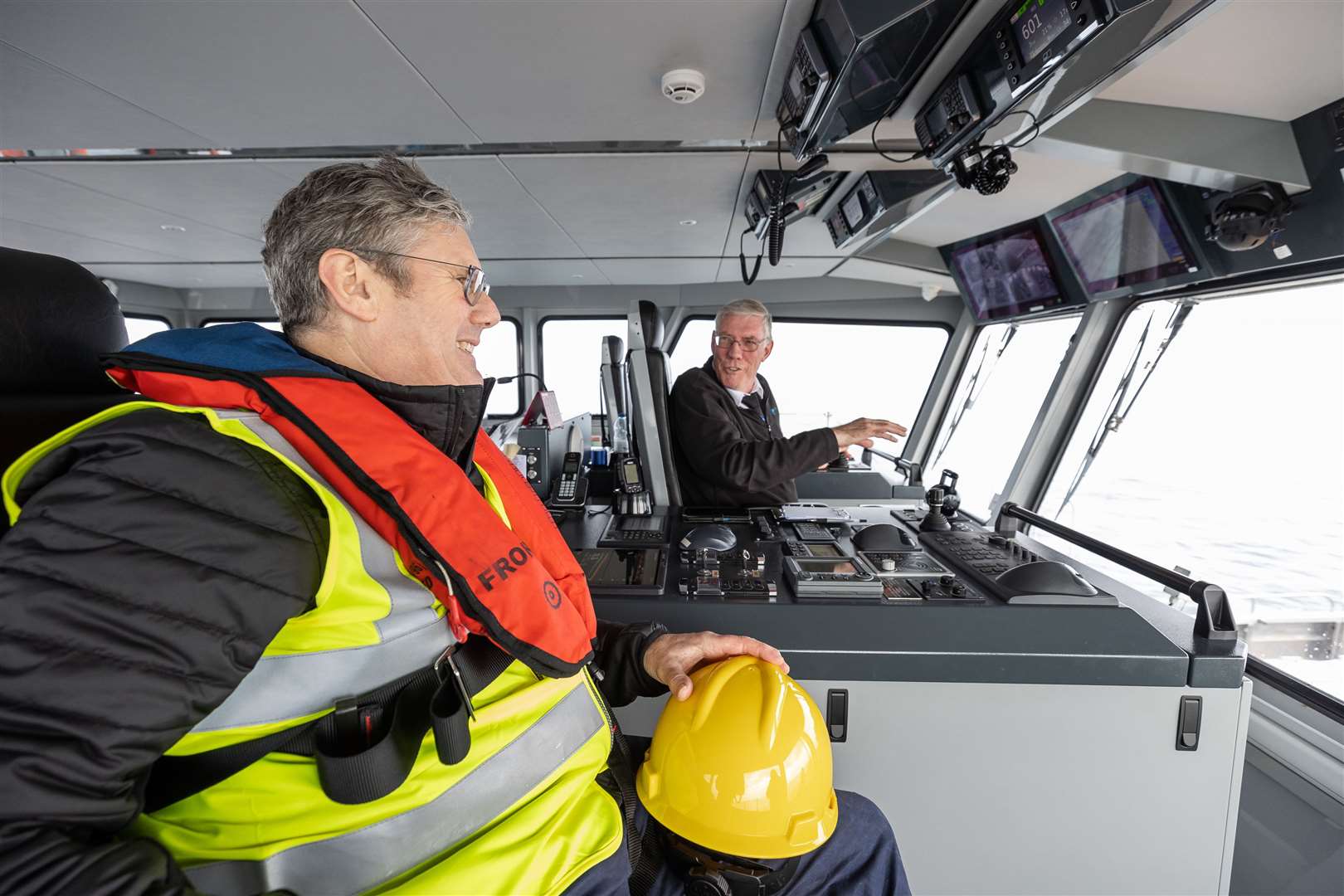 Labour leader Sir Keir Starmer during a visit to the Beatrice wind farm off the Caithness coast in 2023 (Paul Campbell/PA Wire).