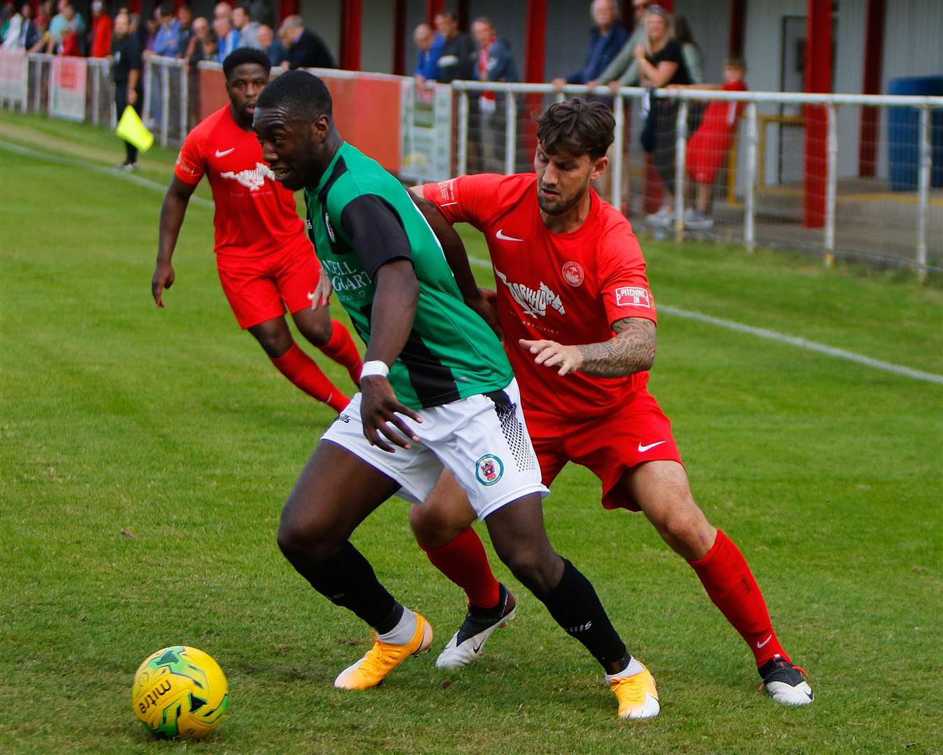 Hythe Town midfielder James Rogers faces his old club in the FA Cup this weekend Picture: Barry Goodwin