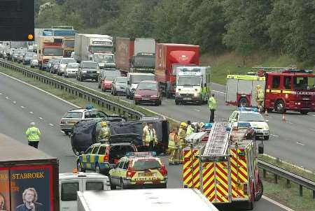 The scene minutes after the crash. Picture: MATTHEW WALKER