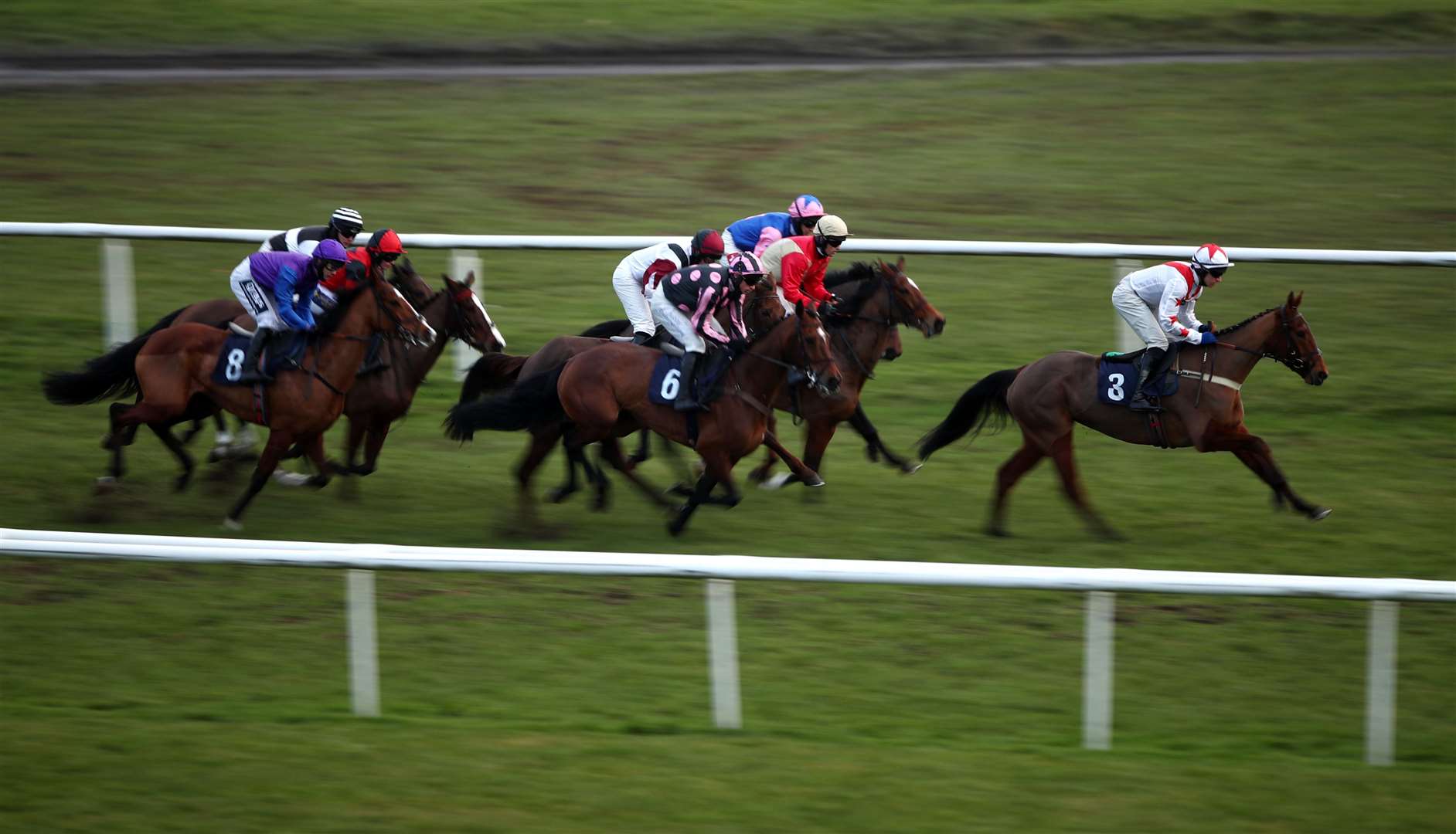 Horse racing restarted behind closed doors in June (Tim Goode/PA)