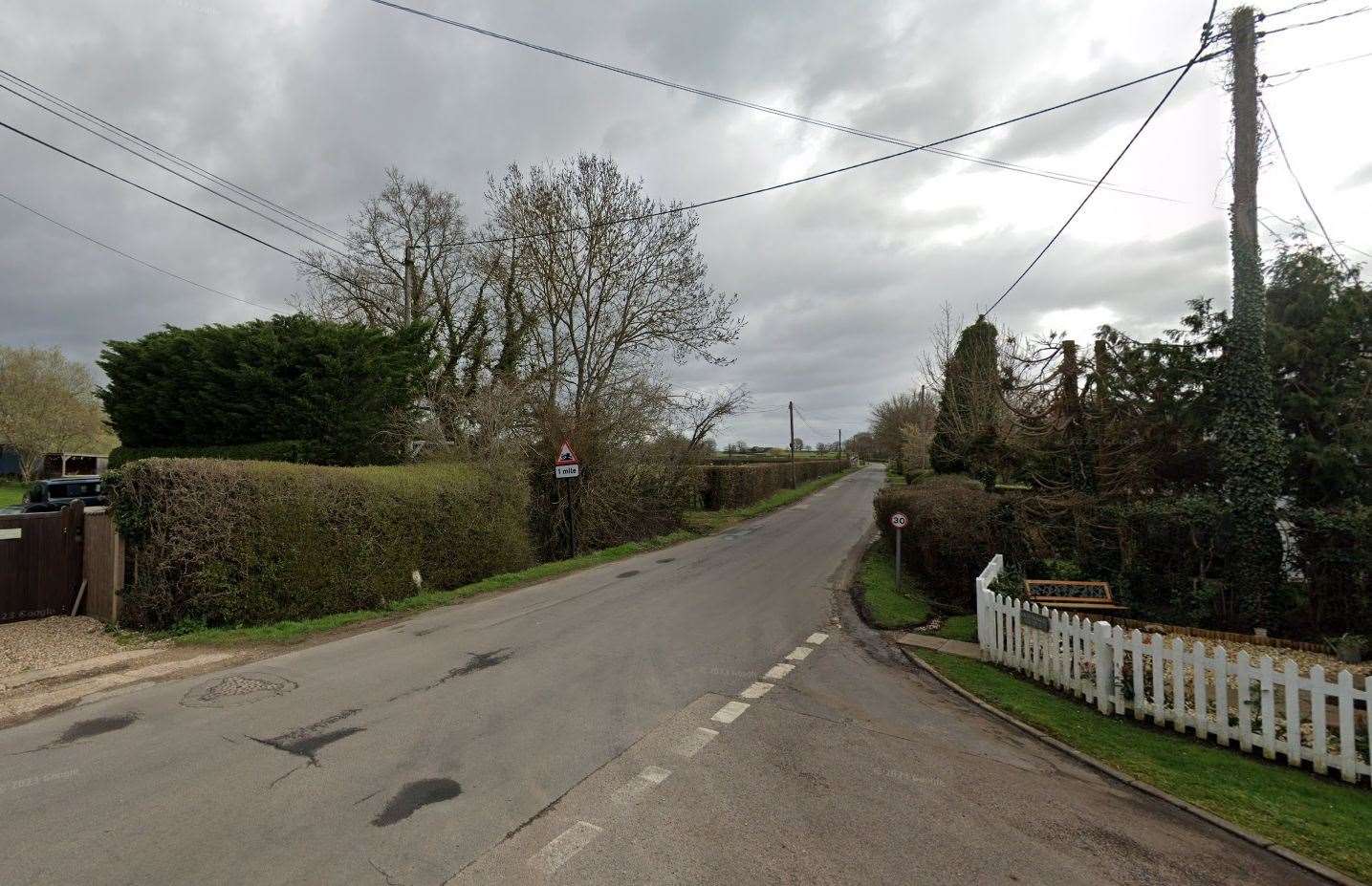 Firefighters were called early this morning to Biddenden Road, Frittenden, near Cranbrook. Picture: Google