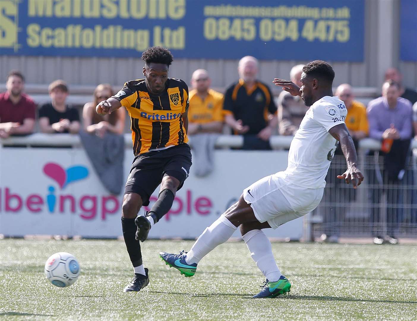 Blair Turgott opens the scoring for Maidstone Picture: Andy Jones