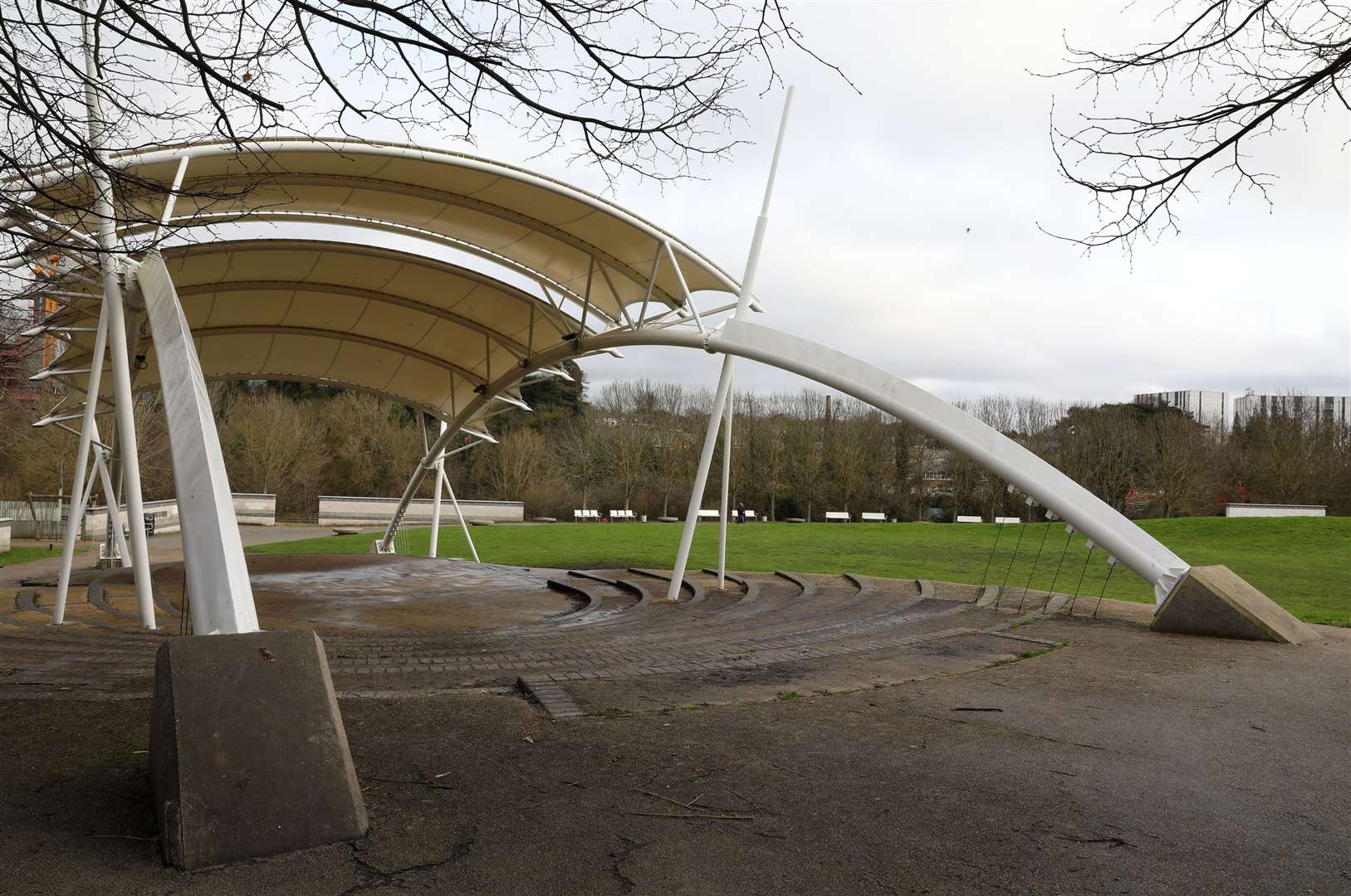 A man has been arrested after the alleged interaction in Whatman Park, Maidstone. Picture: Andy Jones.