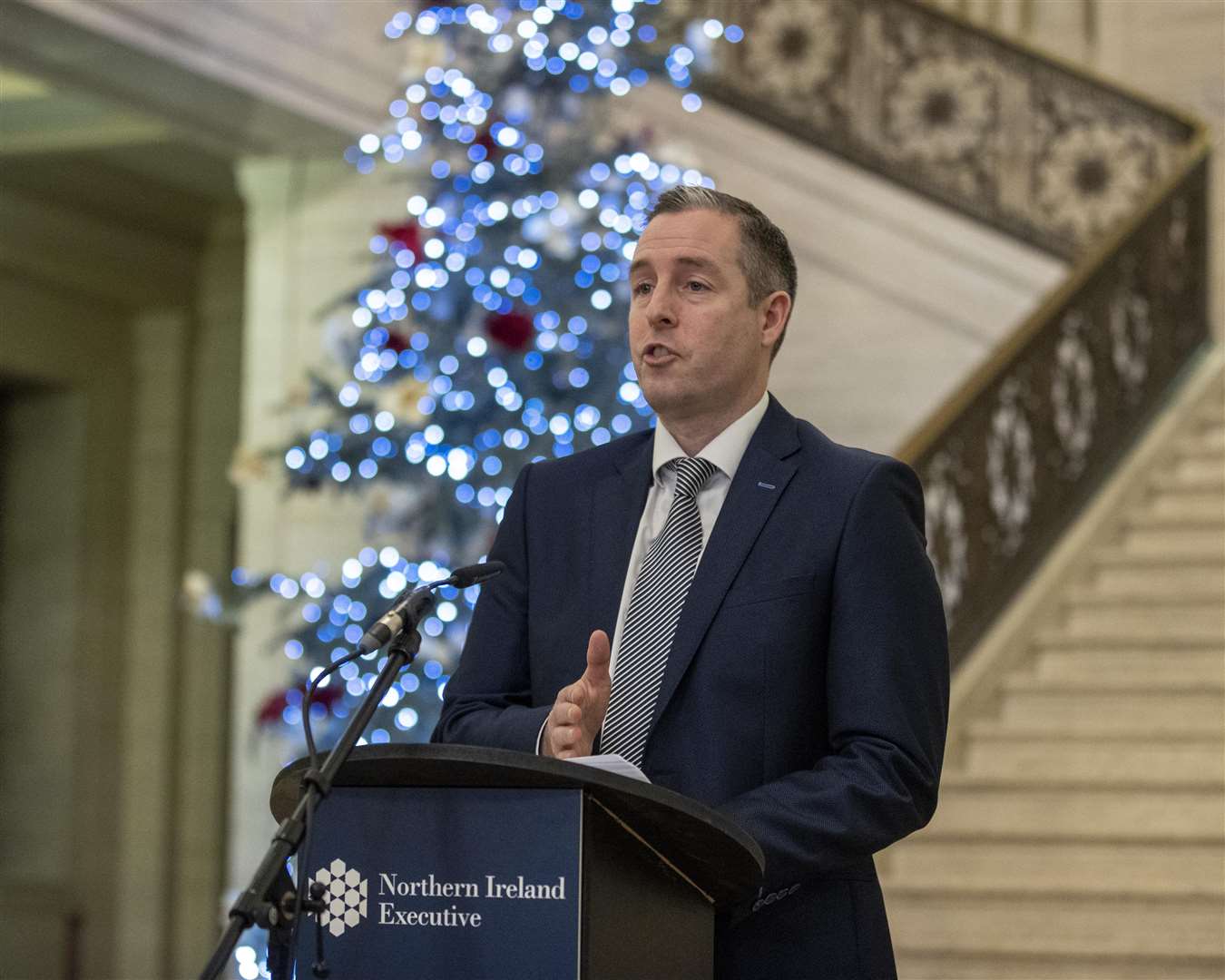 First Minister Paul Givan has said it is inevitable that the Assembly will collapse if issues around the Northern Ireland Protocol are not addressed (Liam McBurney/PA)