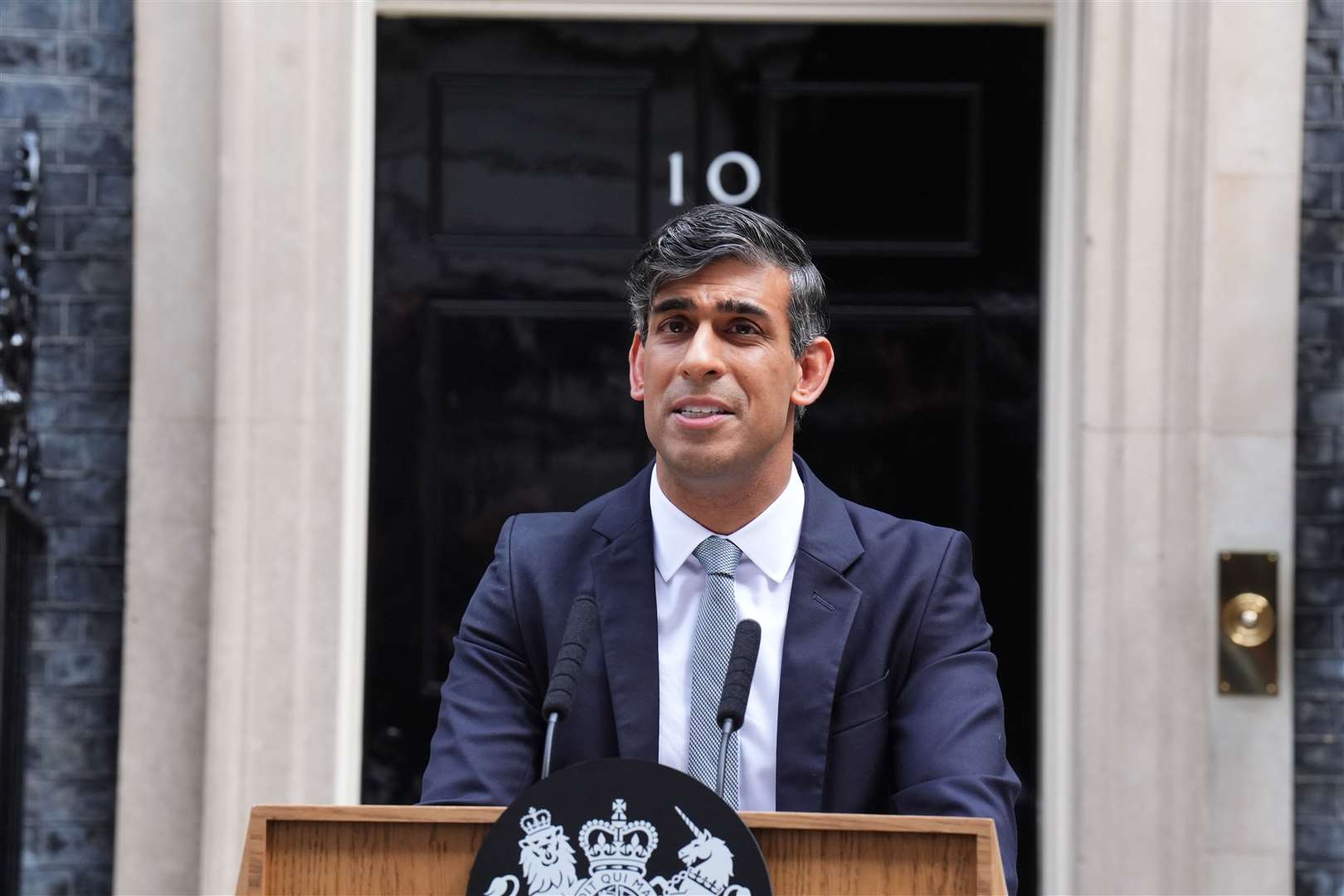 Outgoing Conservative prime minister Rishi Sunak gives a speech in Downing Street, London (James Manning/PA)