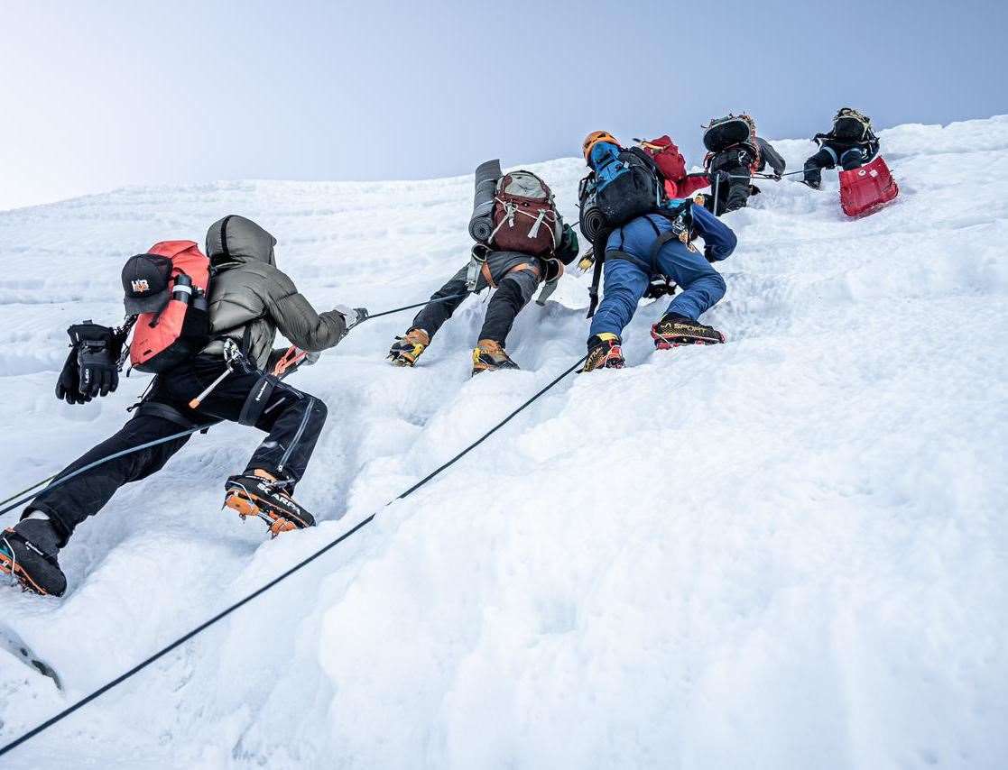 Hari Budha Magar during his expedition to the top of Mount Everest. Pics: Abiral Rai