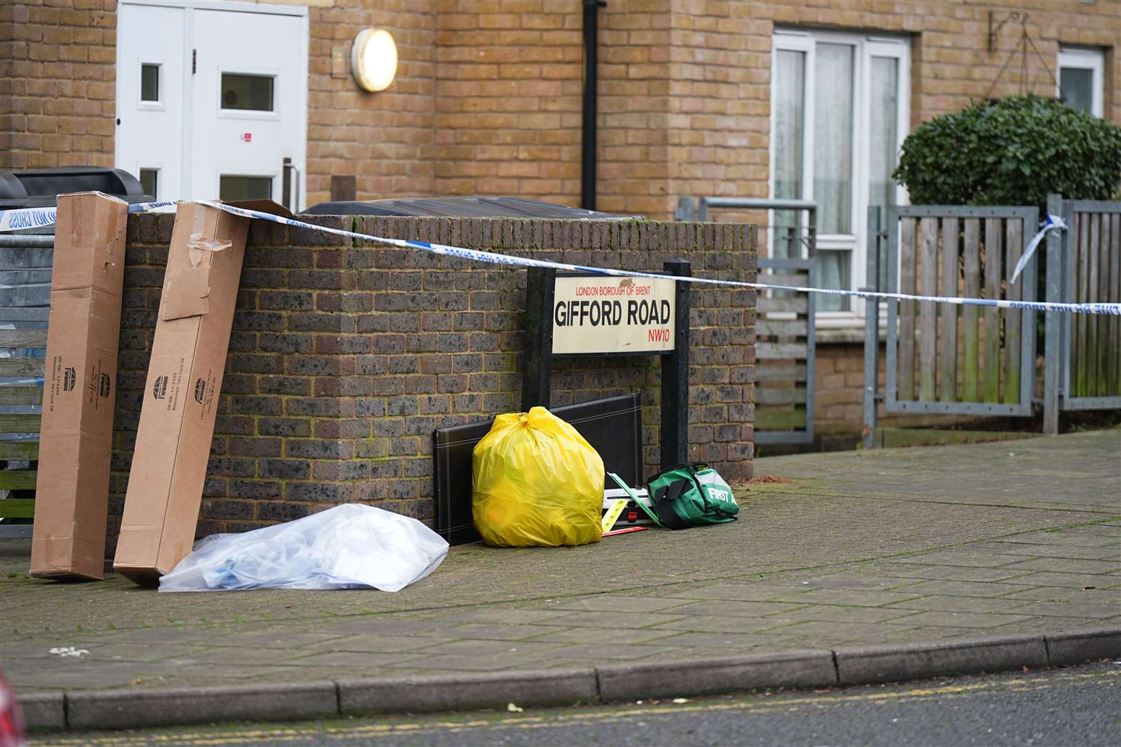 A police cordon at the scene on Gifford Road, Brent (Aaron Chown/PA)