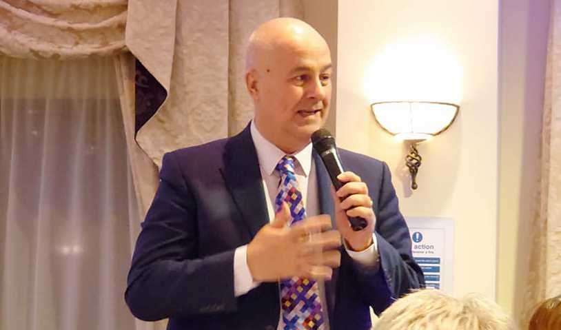 Broadcaster Iain Dale at the Sittingbourne and Sheppey Conservative Association annual dinner at Hempstead House, Bapchild