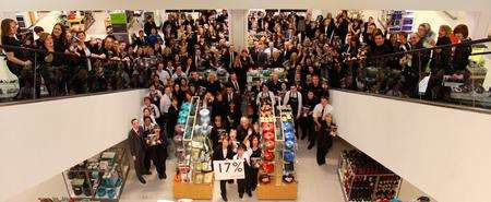 John Lewis Bluewater partners celebrate their cash bonus