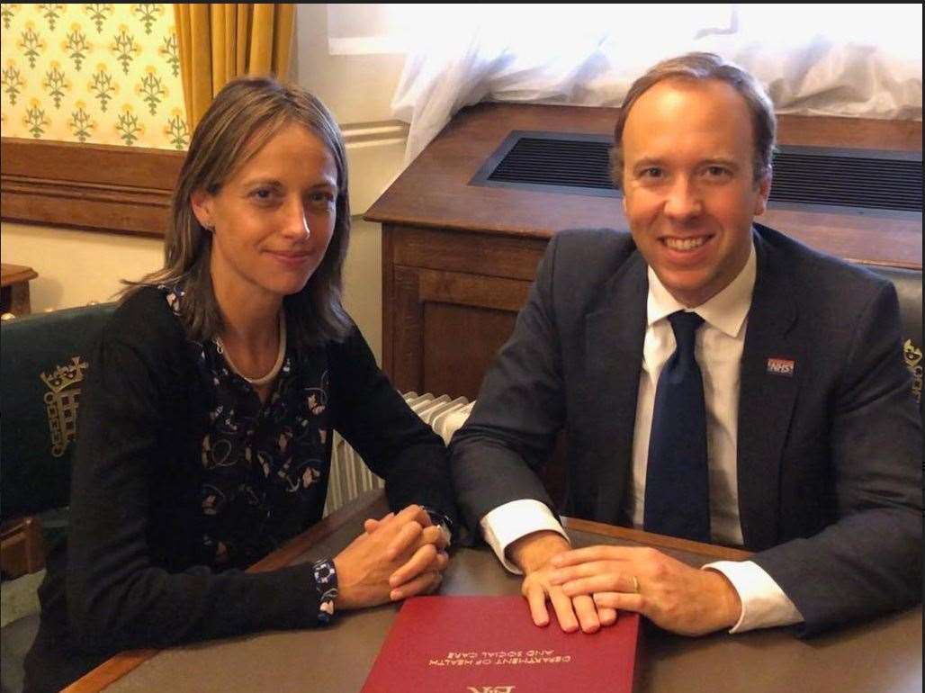 Helen Whately with Matt Hancock