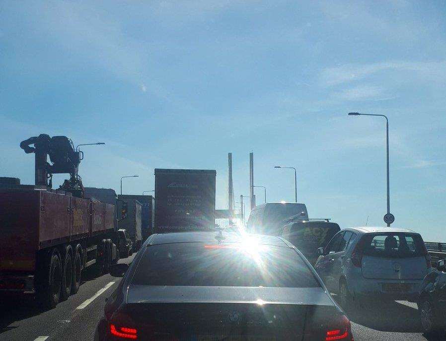 Traffic was at a standstill earlier. Picture: Arran Nicholson. (4215791)