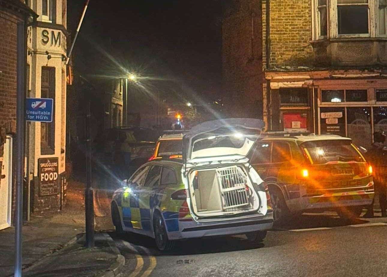 Armed police were spotted near the Smugglers Inn in Herne Bay. Picture: Dean Clark