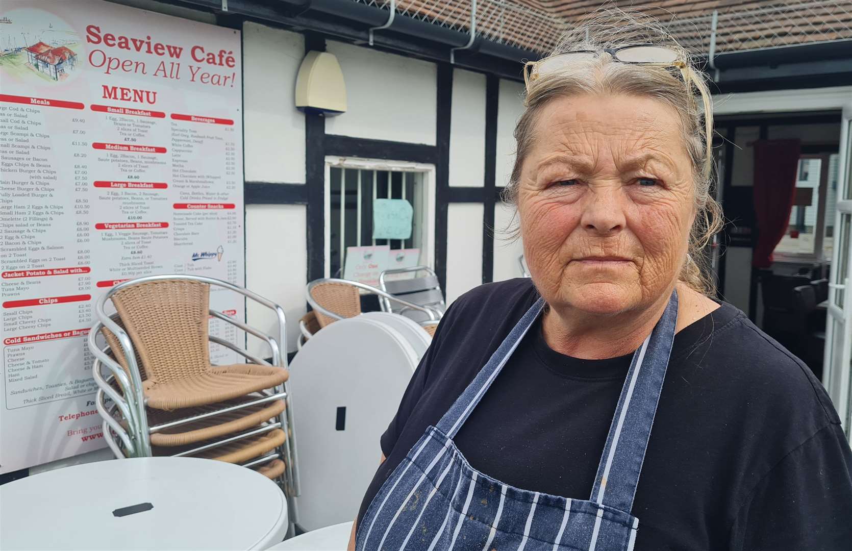 Tankerton Seaview Cafe owner Deborah Clarke feared she could have lost business, as a result of the blunder