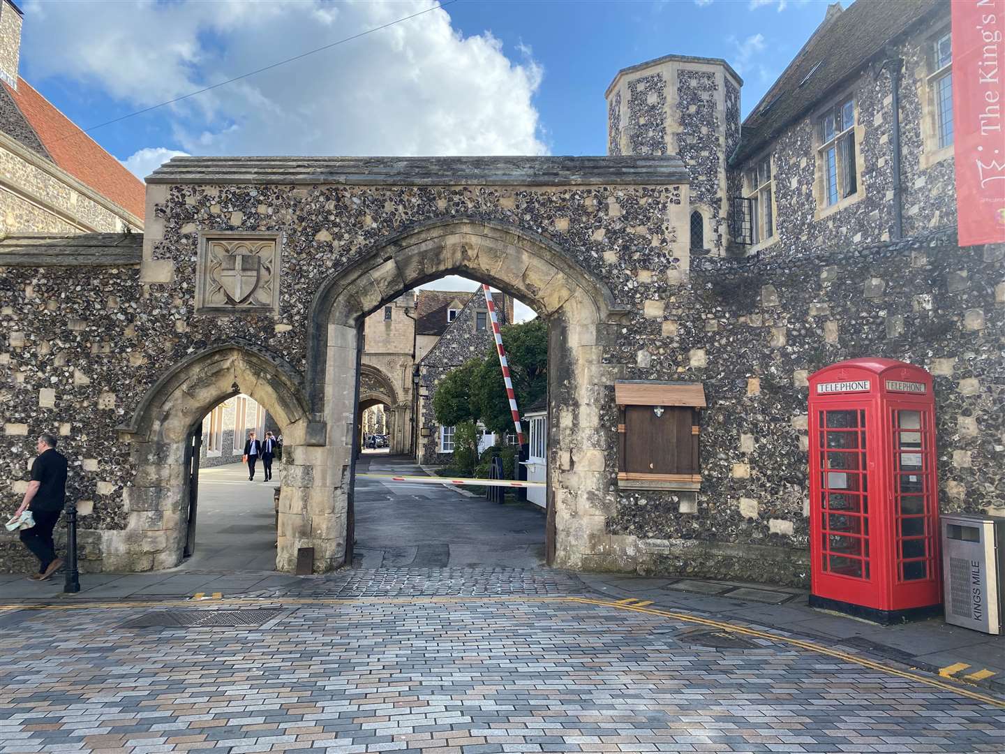 The King's School entrance is just a stone's throw away from its potential new day house at the former Jolly Sailor pub in Northgate