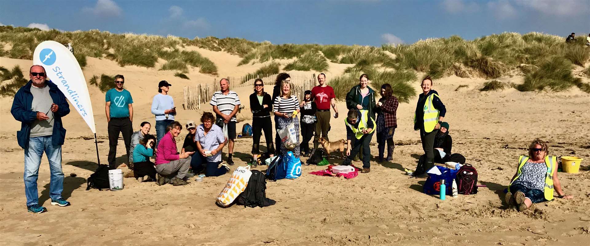 Members of environment grassroots organisation Strandliners based in East Sussex taking part in the Great Nurdle Hunt (Andy D)