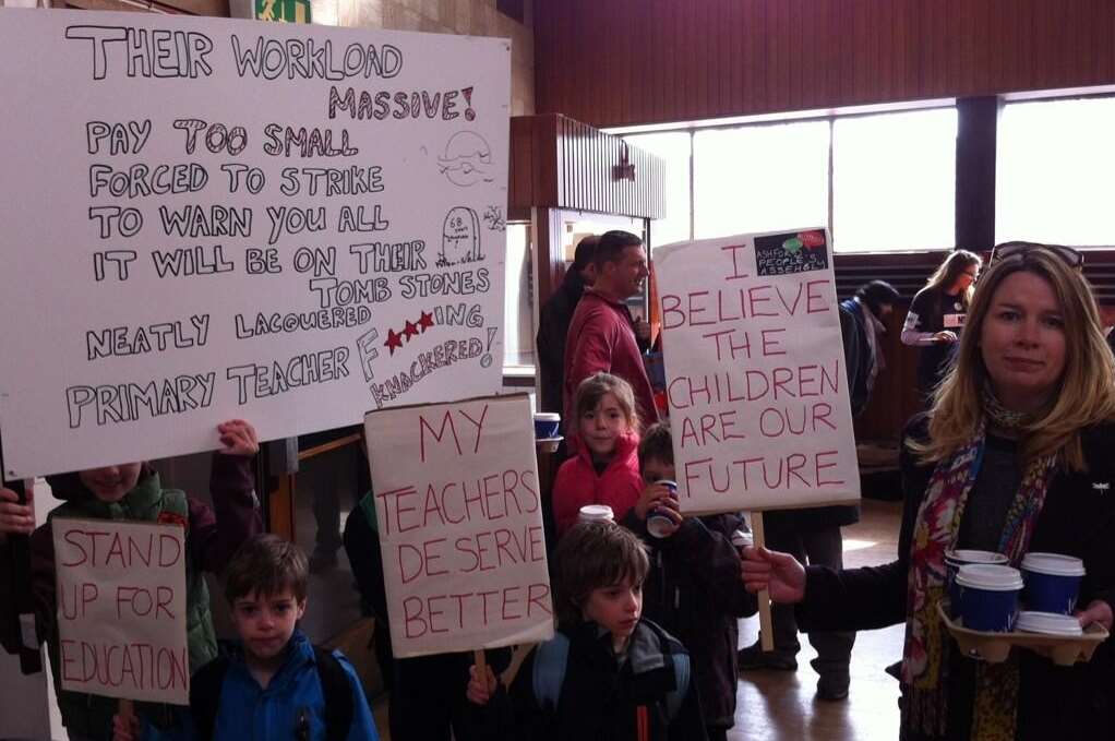 Teachers are on strike in Canterbury