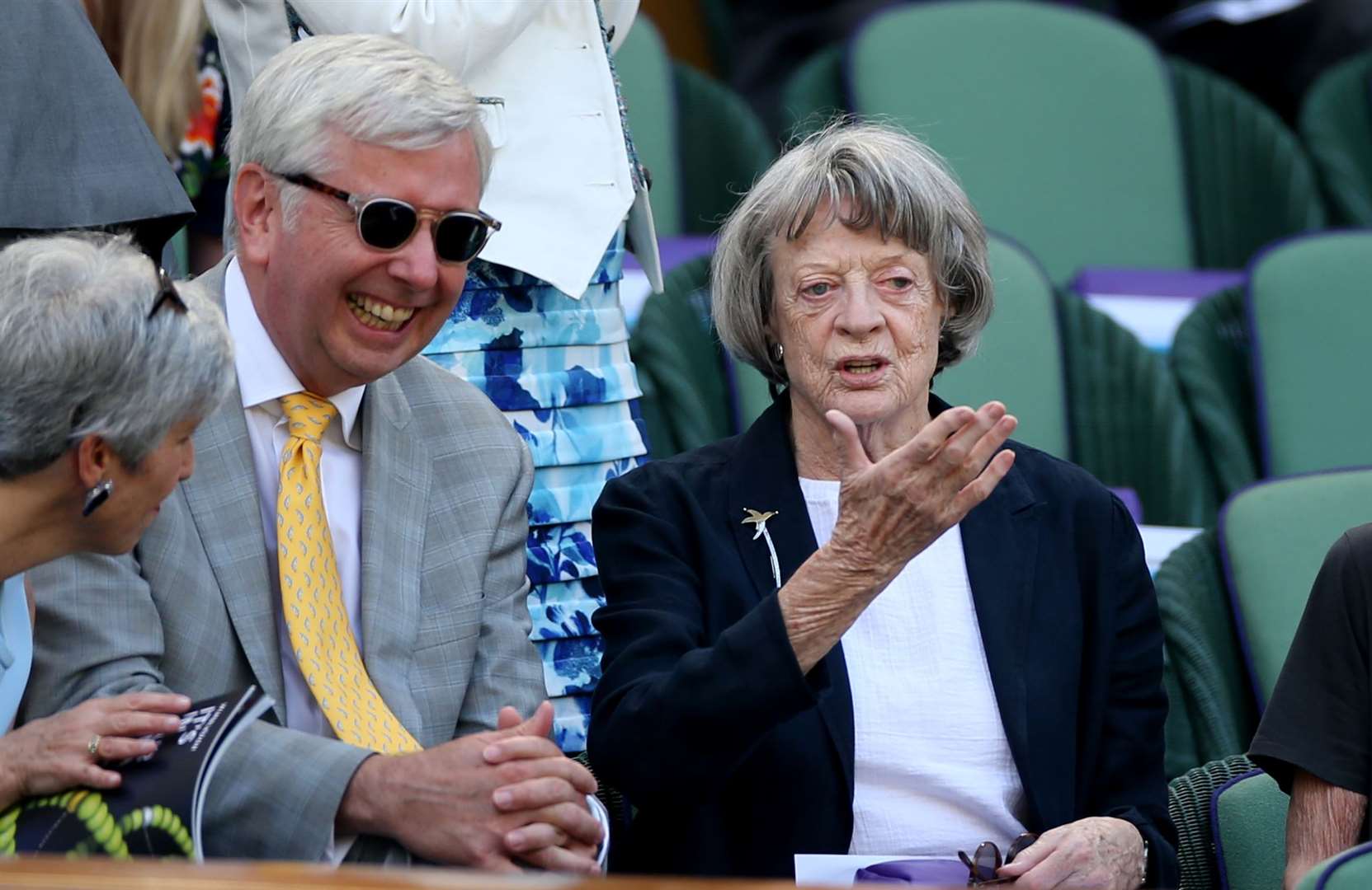 Dame Maggie Smith in the royal box at Wimbledon in 2019 (Steven Paston/PA)