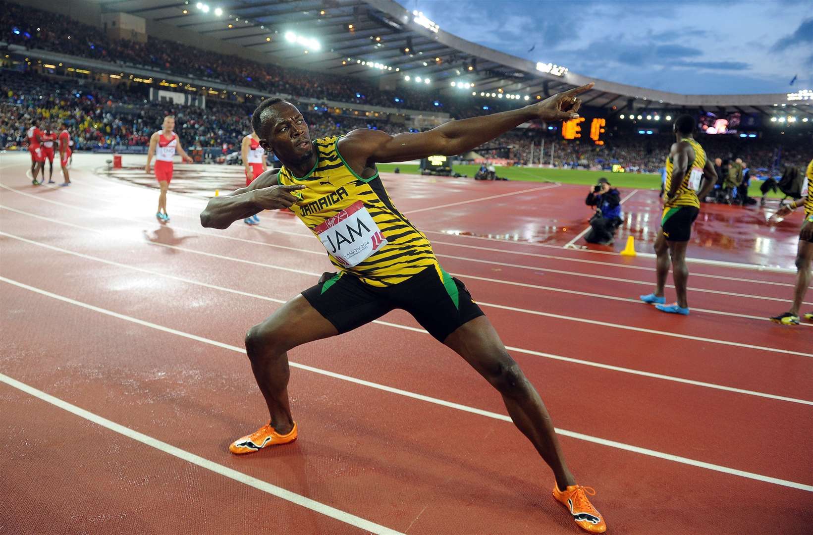 Jamaica’s Usain Bolt was among those who competed in Glasgow in 2014 (Martin Rickett/PA)